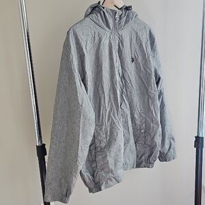U.S. Polo Assn. Men's Gray Windbreaker Jacket